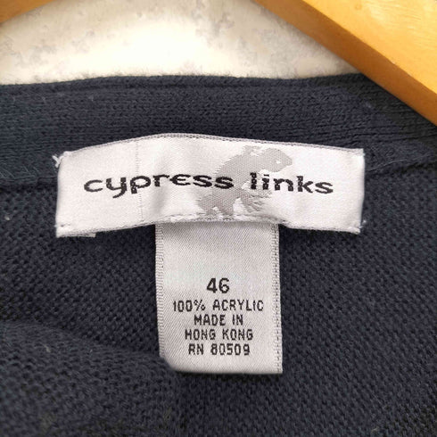 CYPRESS LINKS 香港製 アクリルニット ロングリブ カーディガン メンズ JPN:46
