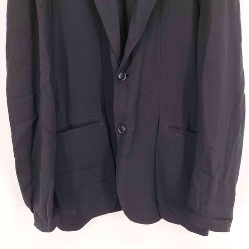 ヨウジヤマモトプールオム Yohji Yamamoto POUR HOMME 18SS 2WAY Ryスパンローン 前二重 フラシ 4B レーヨン テーラード ジャケット メンズ JPN:4