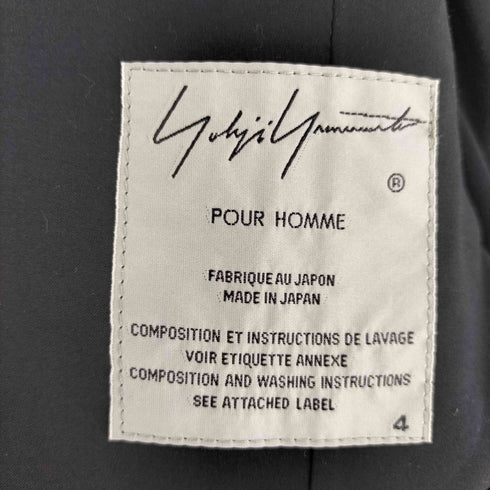 ヨウジヤマモトプールオム Yohji Yamamoto POUR HOMME 18SS 2WAY Ryスパンローン 前二重 フラシ 4B レーヨン テーラード ジャケット メンズ JPN:4