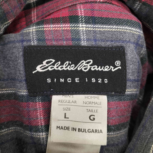 エディーバウアー Eddie Bauer 00s ブルガリア製 ボタンダウンチェックシャツ メンズ JPN:L