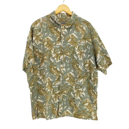 エディーバウアー Eddie Bauer 00s ウッドボタン オープンカラー リネンアロハシャツ メンズ JPN:XL
