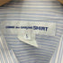 コムデギャルソンシャツ COMME des GARCONS SHIRT フランス製 ストライプ 切替 L/S レギュラーカラー シャツ メンズ import:L