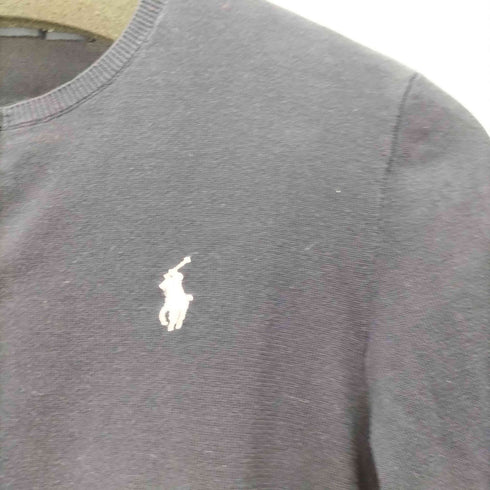 ラルフローレン RALPH LAUREN スモールポニー刺繍 クルーネックコットンリブカーディガン レディース import:M