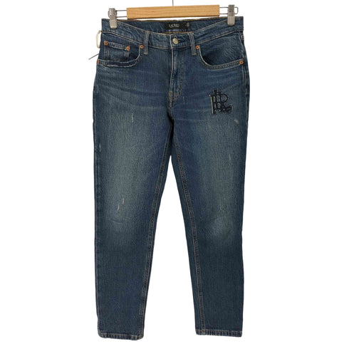 ローレンラルフローレン LAUREN RALPH LAUREN ロゴパッチスリムテーパードデニム レディース JPN:2