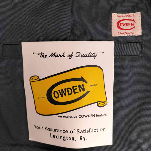 カウデン COWDEN SLIM WORK PANT スリム ワークパンツ メンズ JPN:S