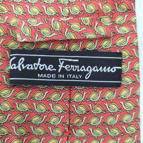 サルヴァトーレフェラガモ Salvatore Ferragamo イタリア製 総柄シルクネクタイ メンズ
