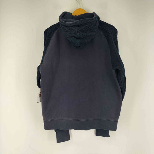 エディーバウアー Eddie Bauer ケーブルニット ドッキングジップアップパーカー メンズ M
