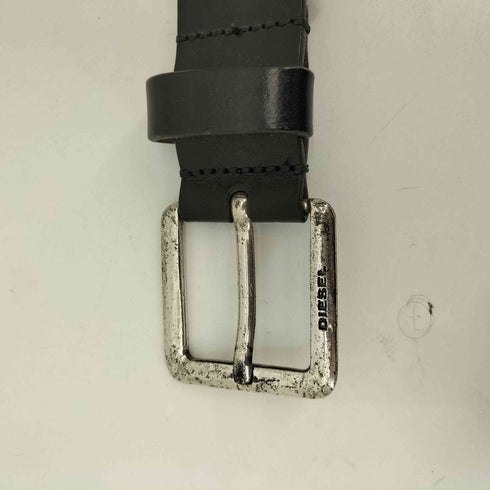 ディーゼル DIESEL ロゴシルバー レザー ベルト メンズ