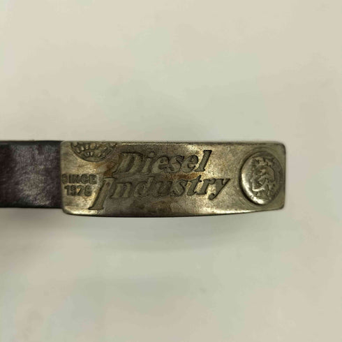 ディーゼルインダストリー Diesel Industry ロゴプレート レザー バングル メンズ