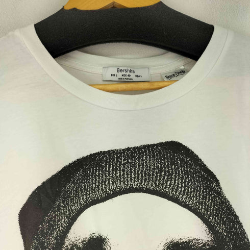 ベルシュカ BERSHKA アーティストプリントクルーネックTシャツ メンズ L