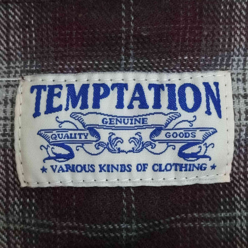 テンプテーション Temptation チェック柄 ガウンコート 羽織 メンズ FREE