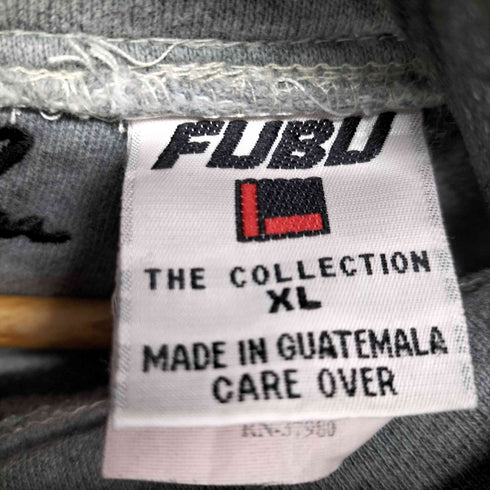 フブ FUBU 異素材リブ ビッグロゴプルオーバーパーカー メンズ XL