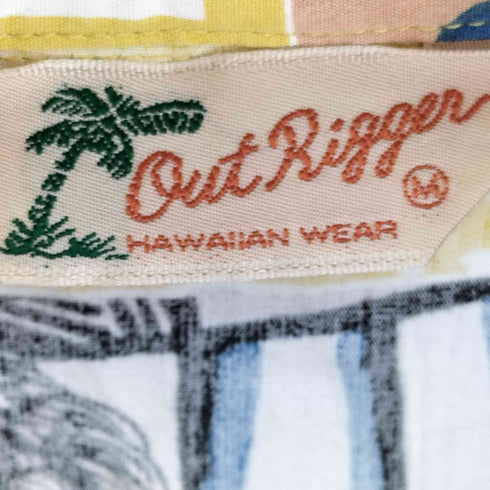 OUT RIGGER 歌舞伎 総柄オープンカラーシャツ メンズ JPN:M