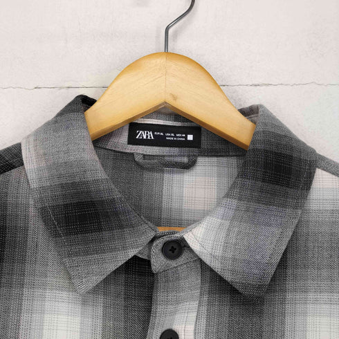 ザラ ZARA オンブレチェックシャツ メンズ JPN:XL