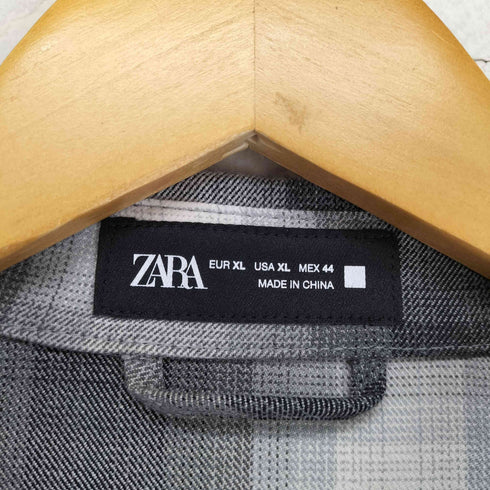 ザラ ZARA オンブレチェックシャツ メンズ JPN:XL