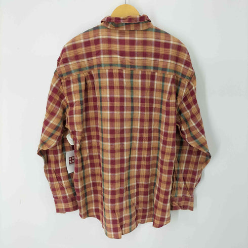 エディーバウアー Eddie Bauer 白タグ ロングスリーブ チェックシャツ メンズ import:L