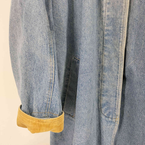 ドレスバーン DRESSBARN 襟コーデュロイ デニムステンカラーコート メンズ 2X