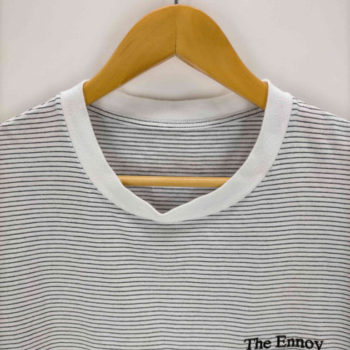 ザエンノイプロフェッショナル The Ennoy Professional クルーネックロゴボーダーTシャツ メンズ JPN:XL