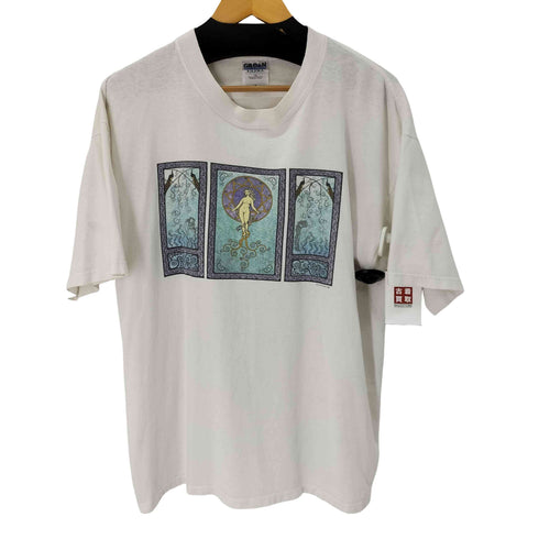 ギルダン GILDAN 90S 1999 S/S フロントデザインプリントクルーネックバンドTシャツ メンズ