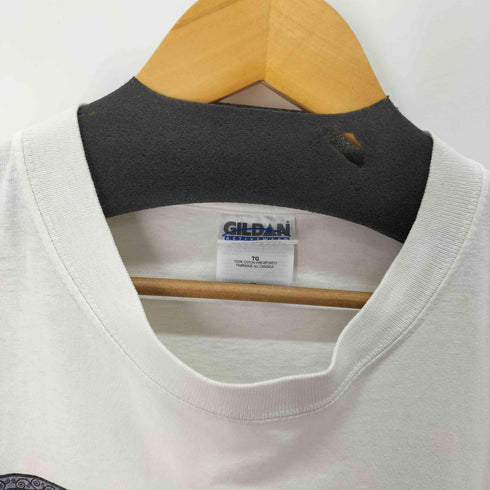 ギルダン GILDAN 90S 1999 S/S フロントデザインプリントクルーネックバンドTシャツ メンズ