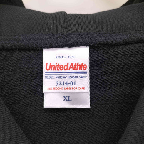 ユナイテッドアスレ UNITED ATHLE 5TH ANNIVERSARY 手形 血 プリント L/S プルオーバー パーカー メンズ import:XL