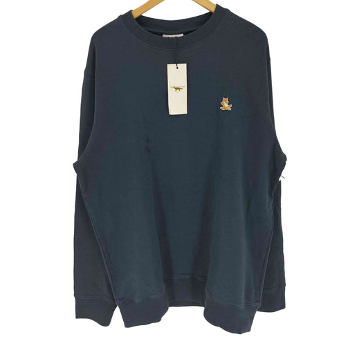 メゾンキツネ MAISON KITSUNE フォックスロゴワッペン L/S クルーネック スウェット トレーナー メンズ XXL