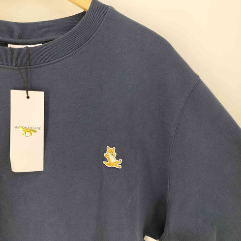 メゾンキツネ MAISON KITSUNE フォックスロゴワッペン L/S クルーネック スウェット トレーナー メンズ XXL