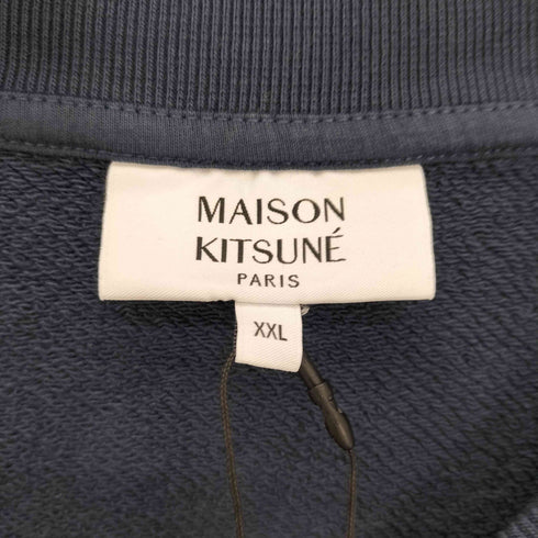 メゾンキツネ MAISON KITSUNE フォックスロゴワッペン L/S クルーネック スウェット トレーナー メンズ XXL
