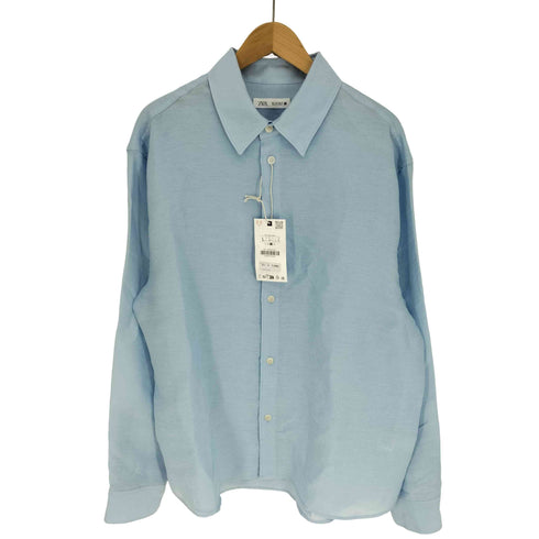 ザラ ZARA 25SS レーヨン混 L/S カジュアル シャツ メンズ import:L