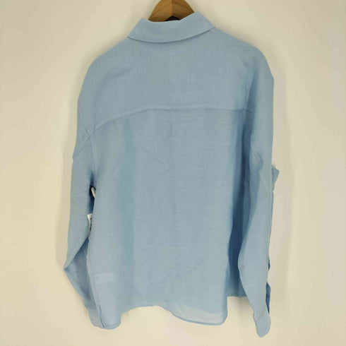 ザラ ZARA 25SS レーヨン混 L/S カジュアル シャツ メンズ import:L