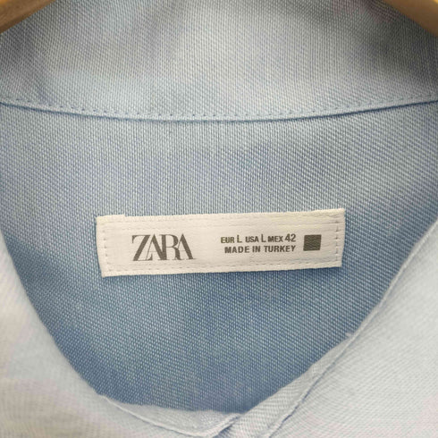 ザラ ZARA 25SS レーヨン混 L/S カジュアル シャツ メンズ import:L