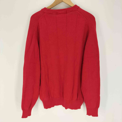 ジョンアッシュフォード JOHN ASHFORD 90S コットン クルーネック ストライプ デザイン プルオーバー ニット メンズ import:XL