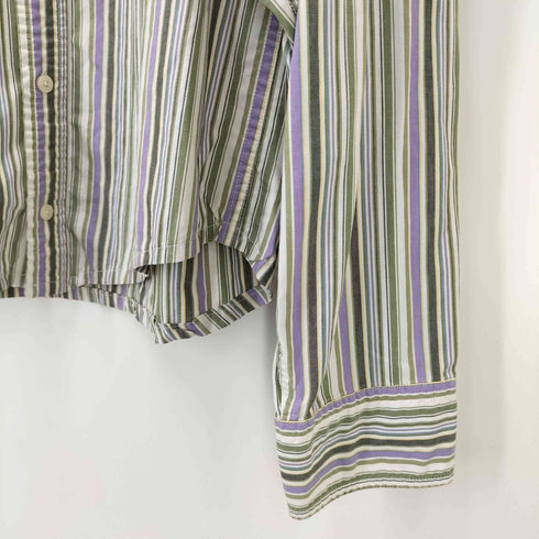 ギャップ Gap 00S 紺タグ L/S マルチストライプ シャツ メンズ import:M