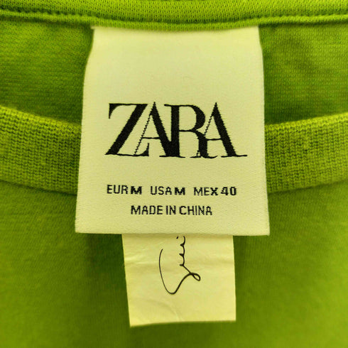 ザラ ZARA アポリネアテキスト入りtシャツ メンズ import:M
