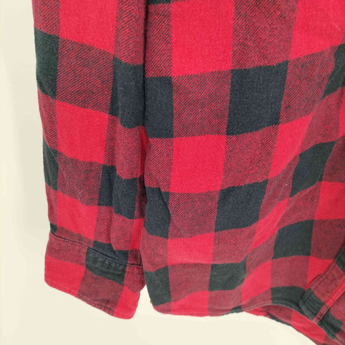 ROUAHATTE ネコ目ボタン ブロックチェック L/S ワーク シャツ メンズ import:XXL