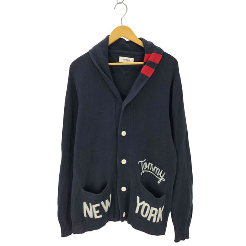 トミー TOMMY 刺繍ロゴ カーディガン メンズ L