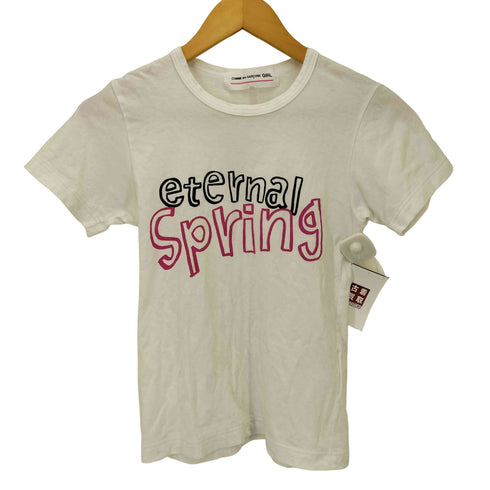 コムデギャルソンガール COMME DES GARCONS GIRL AD2015 eternal Spring アウトライン プリント S/S Tシャツ レディース import:XS