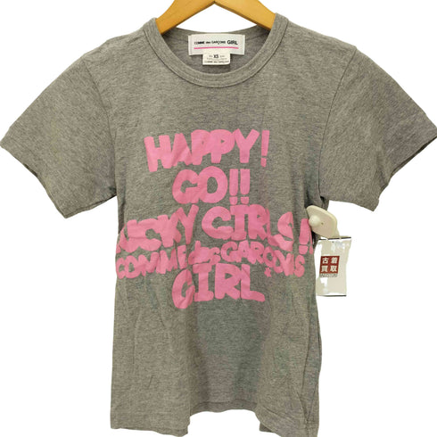 コムデギャルソンガール COMME DES GARCONS GIRL AD2019 20SS HAPPY GO LUCKY GIRLS プリント S/S Tシャツ レディース JPN:XS