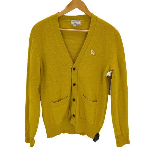 メゾンキツネ MAISON KITSUNE ラムズウール Vネックカーディガン フォックス メンズ JPN:S