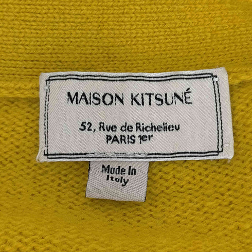 メゾンキツネ MAISON KITSUNE ラムズウール Vネックカーディガン フォックス メンズ JPN:S