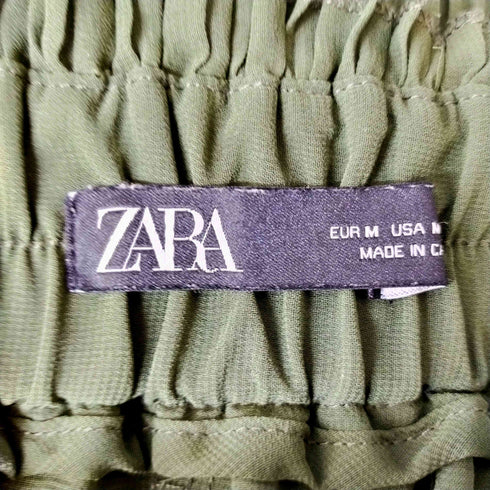 ザラ ZARA ベルテッド プリーツ スカート レディース M