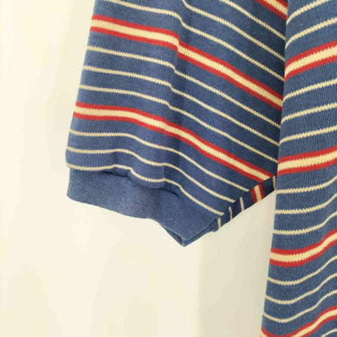 ラングラー Wrangler 80-90s USA製 ホース刺繍 S/Sボーダーポロシャツ メンズ import:L