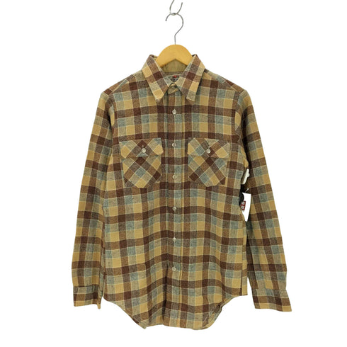 フルーツオブザルーム FRUIT OF THE LOOM 70s ポーランド製 フラップポケット ブロックチェック L/Sウールシャツ メンズ import:S
