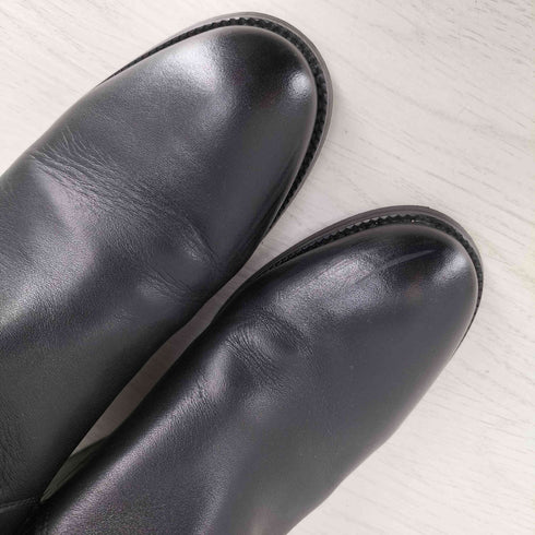 レメ REMME バックジップ レザー ロングブーツ レディース JPN:37