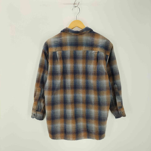 ペンドルトン PENDLETON 00s メキシコ製 ウール オープンカラーチェックシャツ メンズ import:M