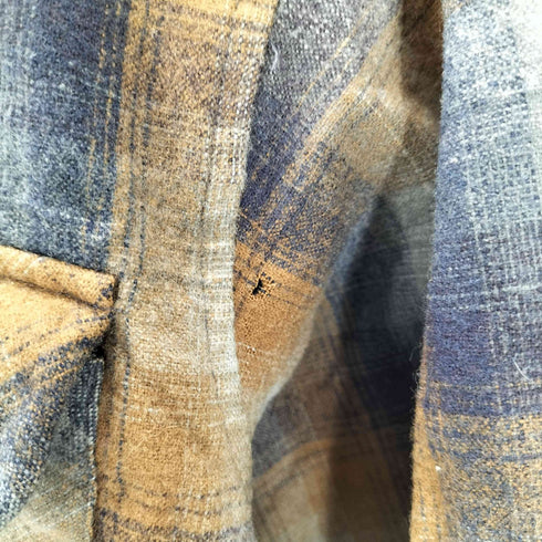 ペンドルトン PENDLETON 00s メキシコ製 ウール オープンカラーチェックシャツ メンズ import:M