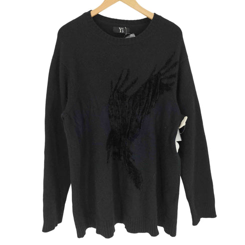 ワイズ Ys 23AW WOOL CROW MOTIF PULLOVER ウール クロウ モチーフ プルオーバー ニットAW レディース JPN:2