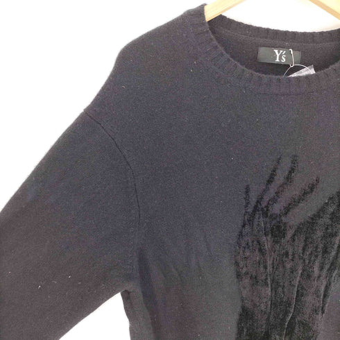 ワイズ Ys 23AW WOOL CROW MOTIF PULLOVER ウール クロウ モチーフ プルオーバー ニットAW レディース JPN:2