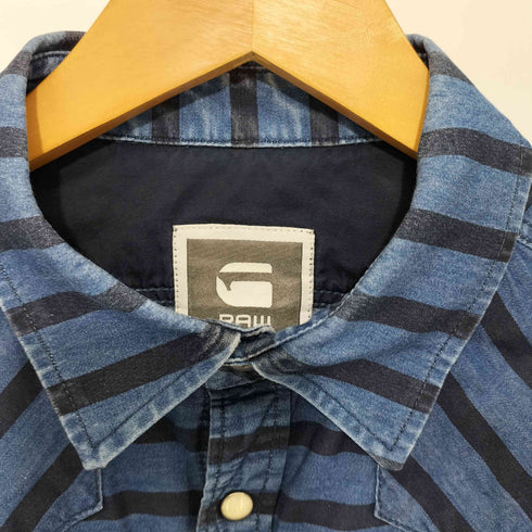 ジースターロー G-STAR RAW ボーダー ウエスタン L/S シャツ メンズ import:M