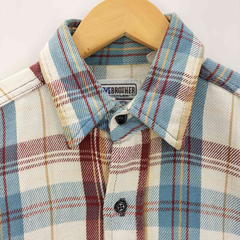ファイブブラザー FIVE BROTHER 80s USA製 配色チェック L/Sネルシャツ メンズ import:M